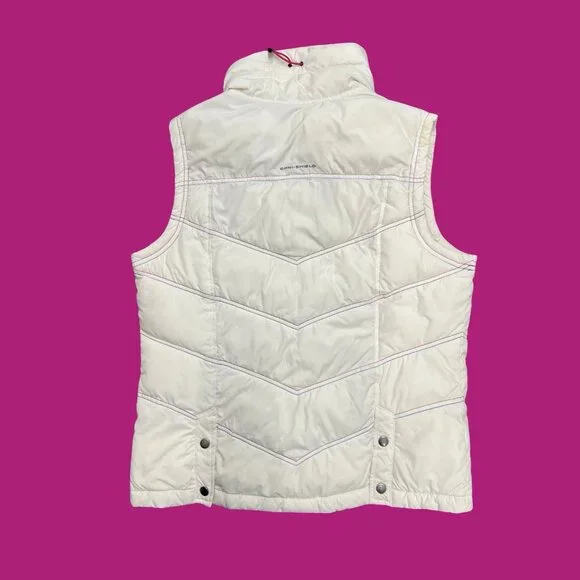 Columbia Vest Womens Medium White Omni-Shield Quilted Insulated Full Zip Puffer - Picture 3 of 8
